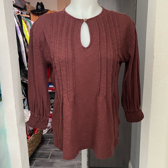 NWOT Knox Rose Rust 3/4 Sleeve Blouse - Picture 1 of 7